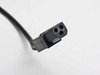 Closeup of proprietary 3-pin output connector on Leader Electronics A48121500 AC adapter