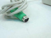 Microsoft IntelliMouse X04-72167 — close-up of green 6-pin Mini-DIN PS/2 connector