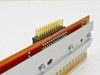 Rohm KF1504-AA thermal printhead – angled closeup of gold pin connector and PCB ribbon cable attachment