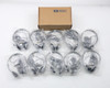 HP LT-100 5182-3552 headphones — all 10 units fanned out in individual bags with HP box in background