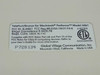 Global Village TelePort Bronze A861 modem – bottom label showing model A861, FCC ID IEJA861, RJ-11C connector spec, and Global Village Communication manufacturer info