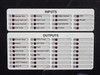 ITS Microprocessor Control Center I/O reference label showing Inputs (Chamber Door, Sump Tank, Cooling, Chem Temp, VRP Motor, High Level, Chiller Interlock, Left/Right Manifold, DI Water, CDA, Nitrogen) and Outputs (Process Spray, Heaters, Chem/DI/CDA to Chamber, Diverter Valve, CETC Pump, VRP Motor, Flush, Overtemp Cutoff, Filter, Cooling Coil, Bulk Fill)