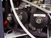 Internal chemical pump array showing three diaphragm pumps labeled Nitrogen, DI #3, and Chemical with manifold valves