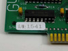 Guzik RWA XMIT board close-up of Texas Instruments SN74LS597N IC and S/N 1541 serial number label on PCB