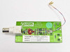 Guzik C-201 300210 Head Calibrator PCB front side showing Guzik Technical Enterprises label, BNC connector, toroid inductor, and resistors with assembly and model label reading HEAD CALB. C-201 Serial 205