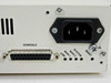 Rear panel close-up of MR-1010 showing Console DB25 port, IEC AC inlet, SYSTEM/MAINT indicator LEDs