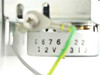 Seiko LTP5446B-C832 print head stepper motor label showing 12V rating and number markings