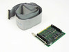 Cubix A2430 high speed interface card with ribbon cable — three-quarter front view showing full card and cable