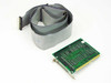 Cubix A2430 interface card with 60-pin ribbon cable — angled view showing ISA edge connector and card bracket