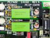 Keithley PC7422 board close-up – PCB silkscreen showing PC7422, 14150, REV 4, PCIP-CNTR markings with green capacitors and Maxconn connector