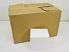 Royal 6-1349 white folding paper boxes in open cardboard shipping carton with one assembled box in front