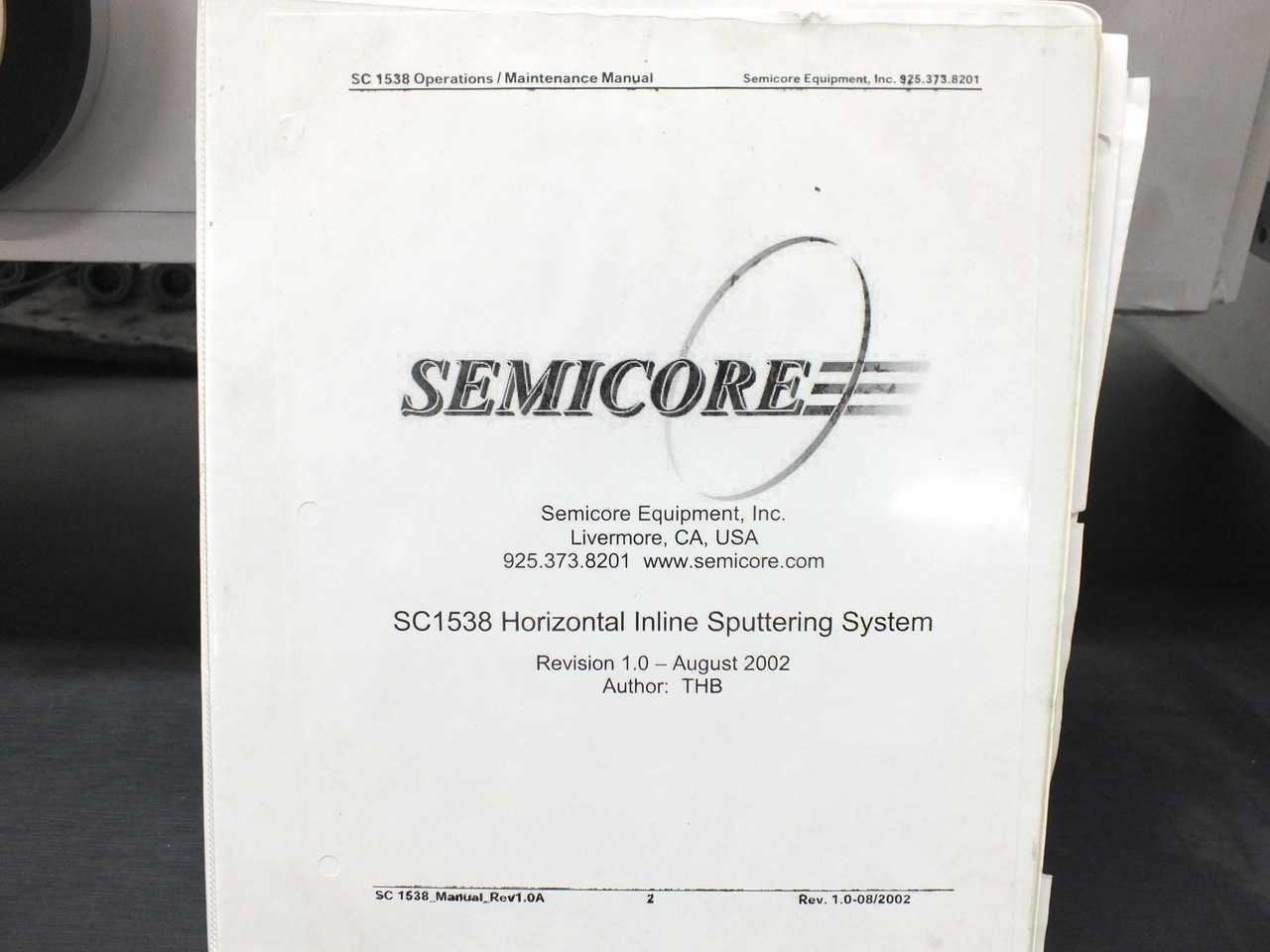 Semicore SC1526 SC1500 Series Horizontal Inline DC RF Sputtering Chamber