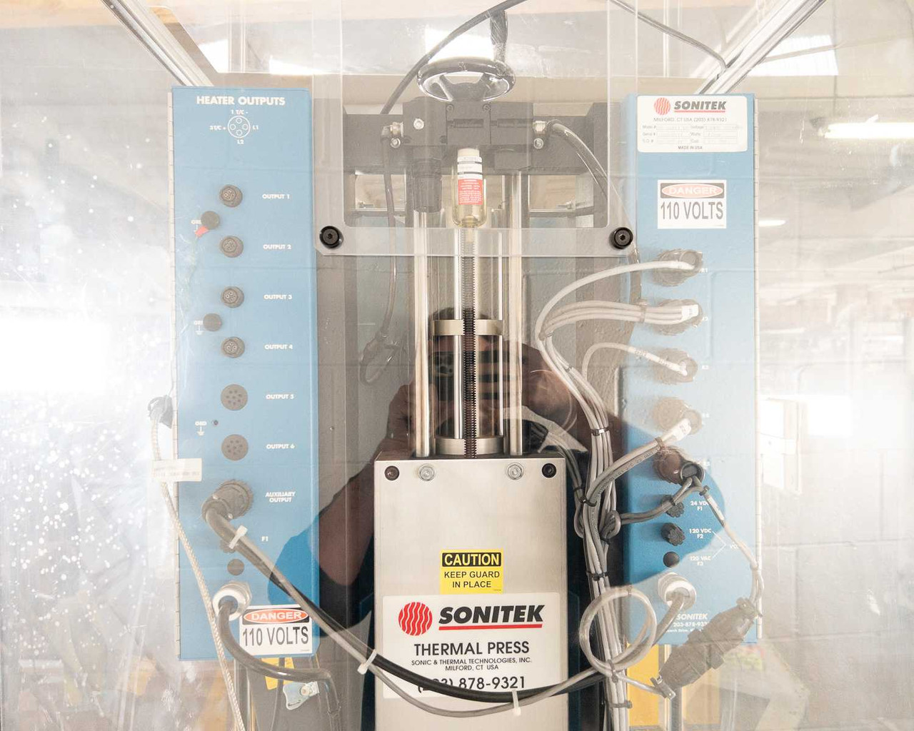 Sonitek MP 554/4 LB TS500 Thermal Press Heat Staking Custom Rig 120 VAC ...