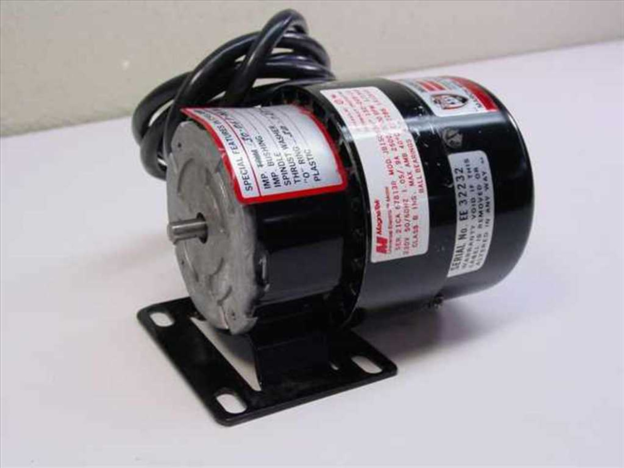 JBISO65N Electric Motor 230v 50/60Hz 1.05/.9A 2500/3000RPM 1/15HP
