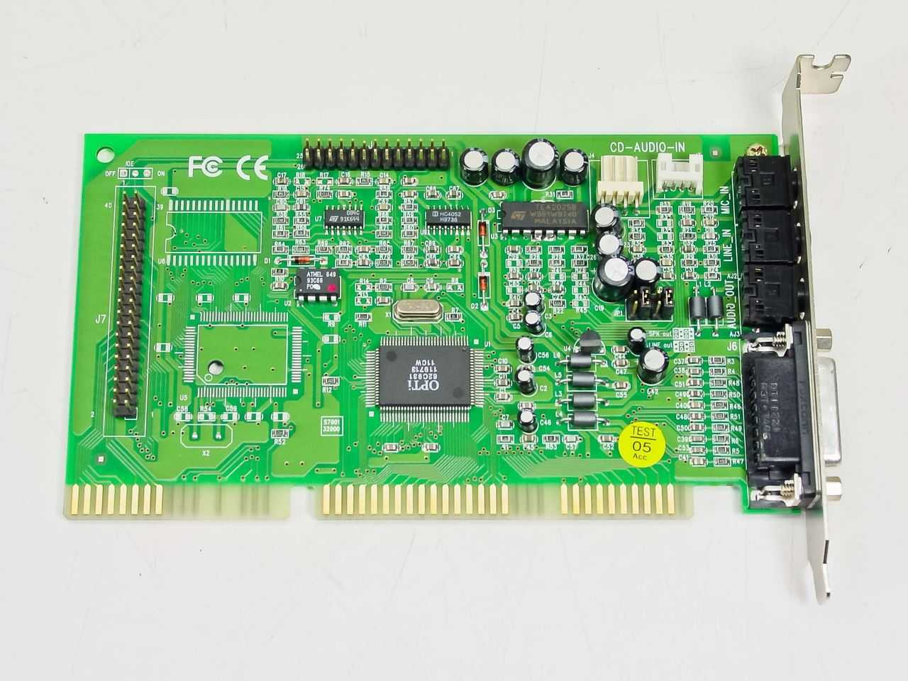 OPTi 82C931 Opti 16-Bit ISA Sound Card SK826-1411-1197 CD