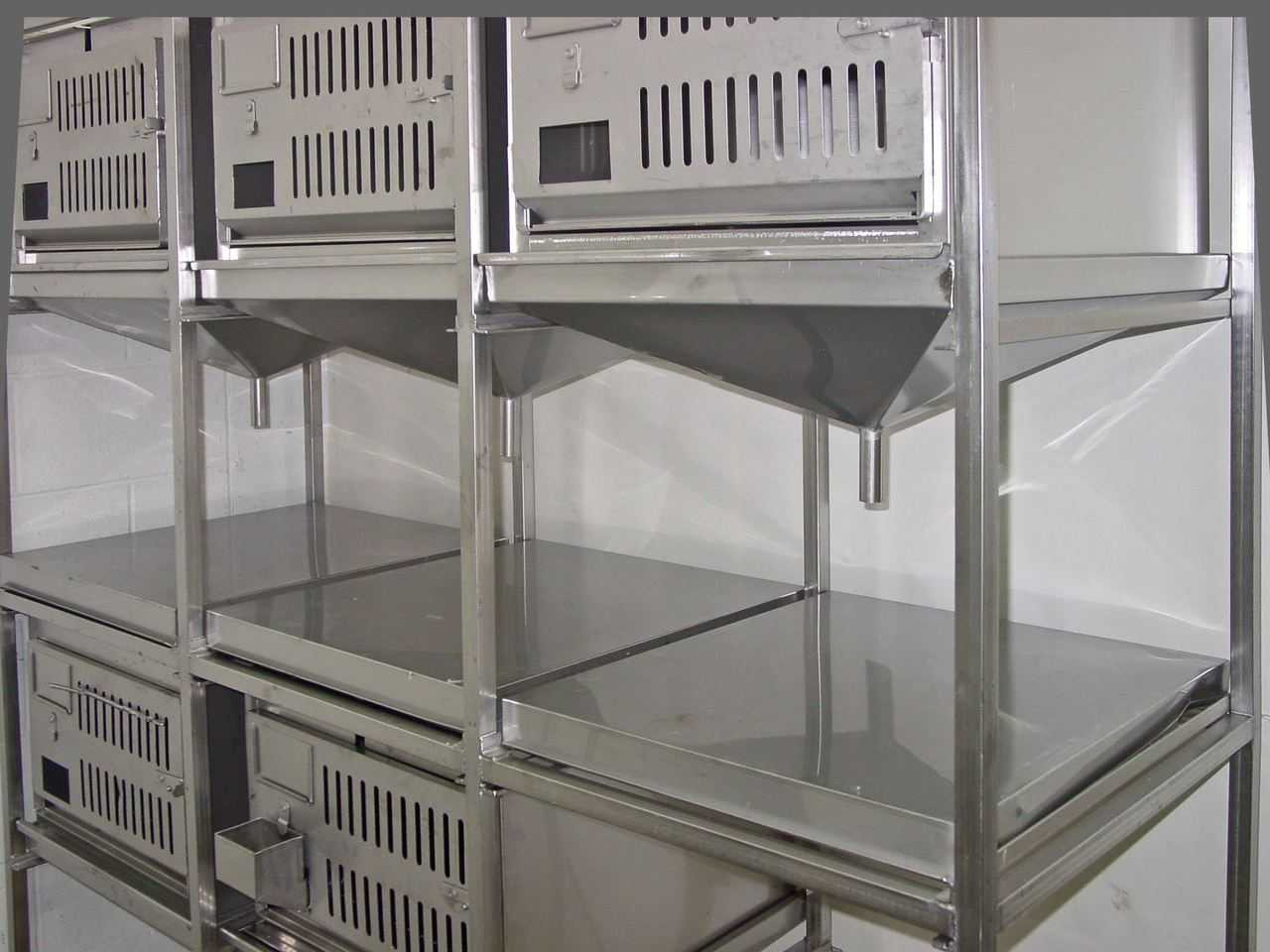 Factory Testing Cage Lab Products Inc Stainless Steel Modular Cage Unit - 6 cages Stainless ...