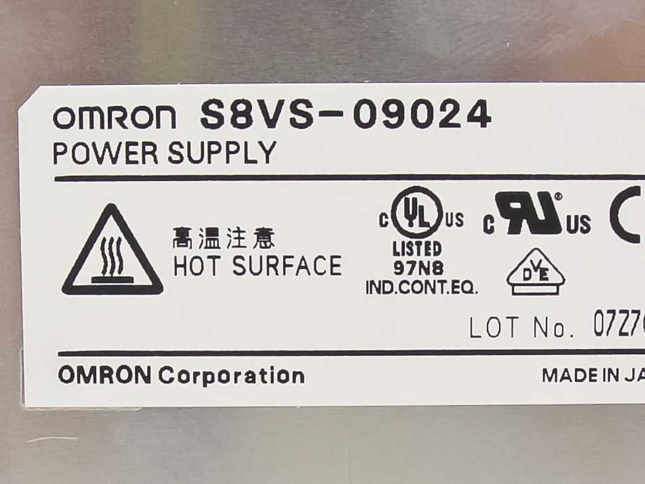 Omron S8VS-09024 24VDC Switch Mode Power Supply with Din-Rail