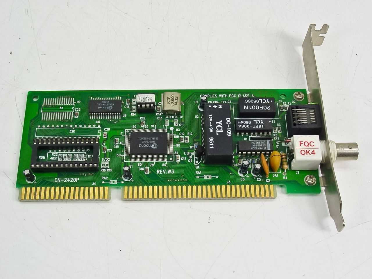 YCL EN-2420P 16 Bit ISA Coax Network Card