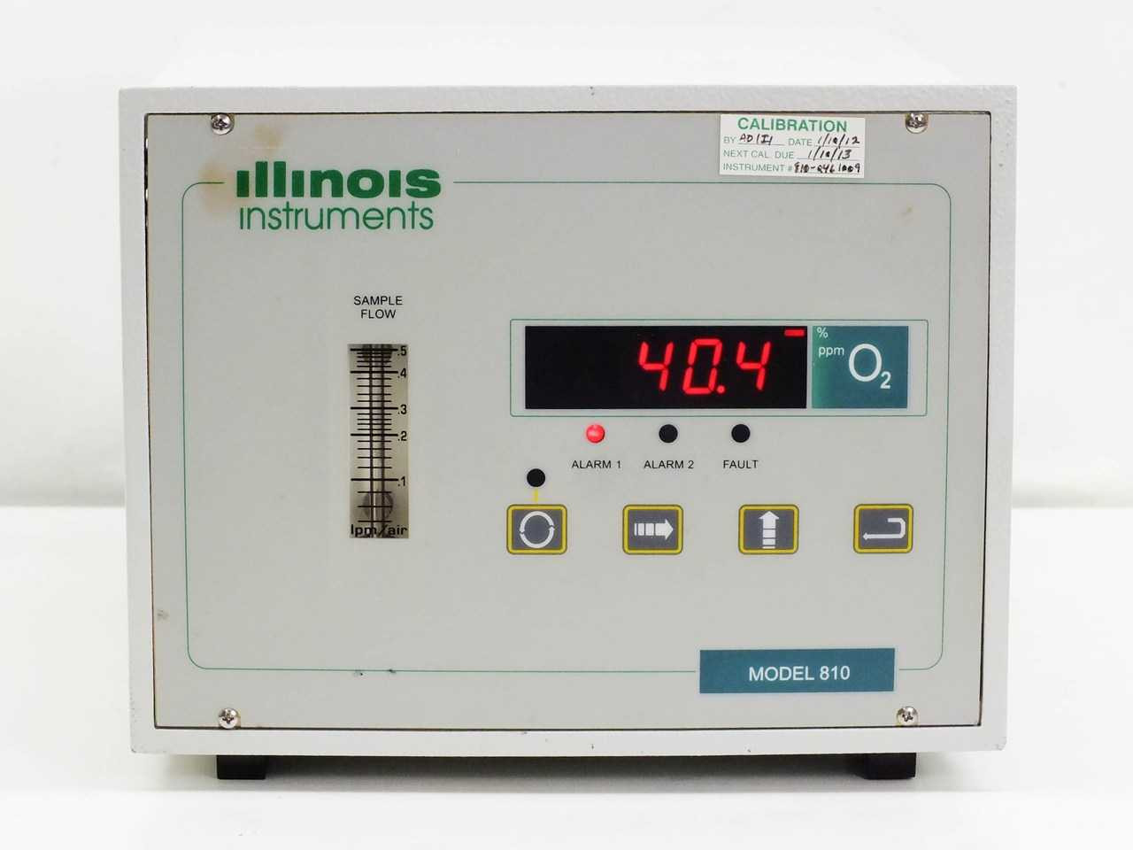 Illinois Instruments Model 810 O2 Gas Analyzer PPM Range
