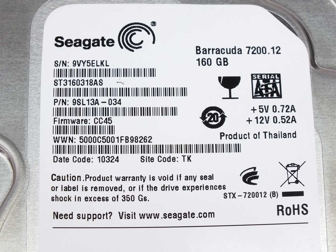 Seagate ST3160318AS 160GB 3.5