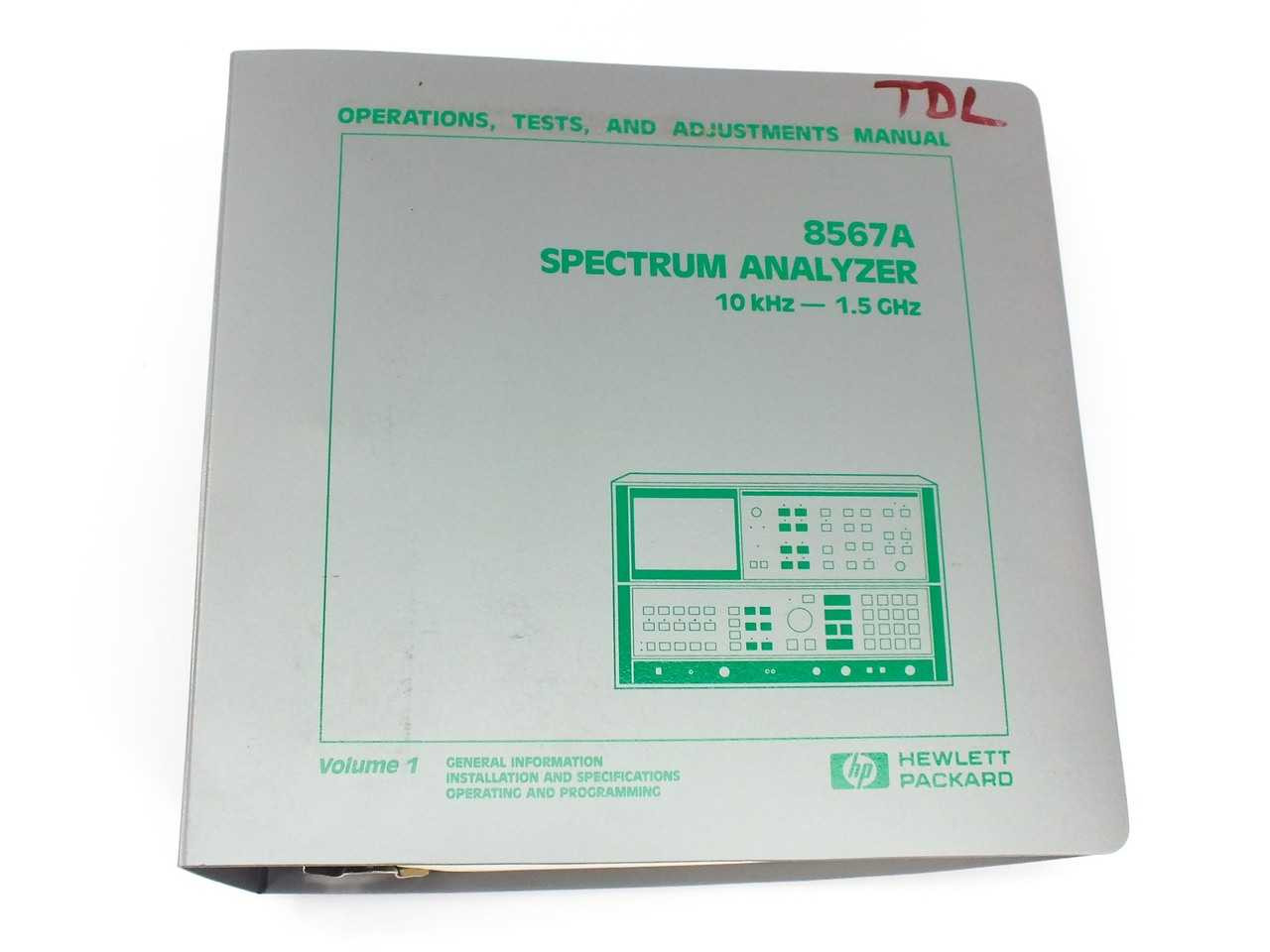 Hewlett Packard 8567A RF Spectrum Analyzer w⁄ Option 002 (10 kHz