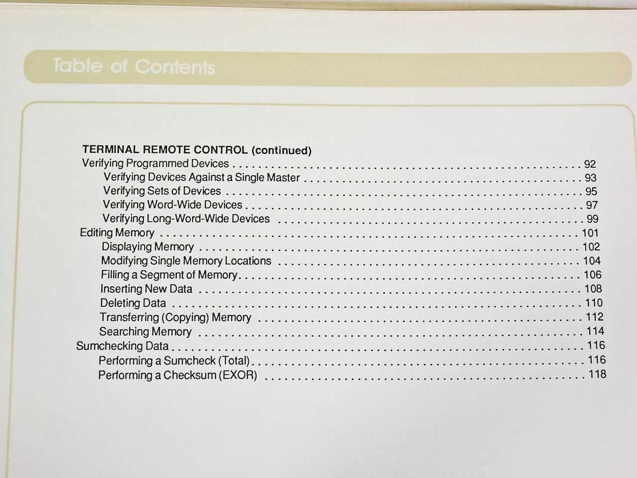 Data I/O 280 Set Programmer Operator's Manual