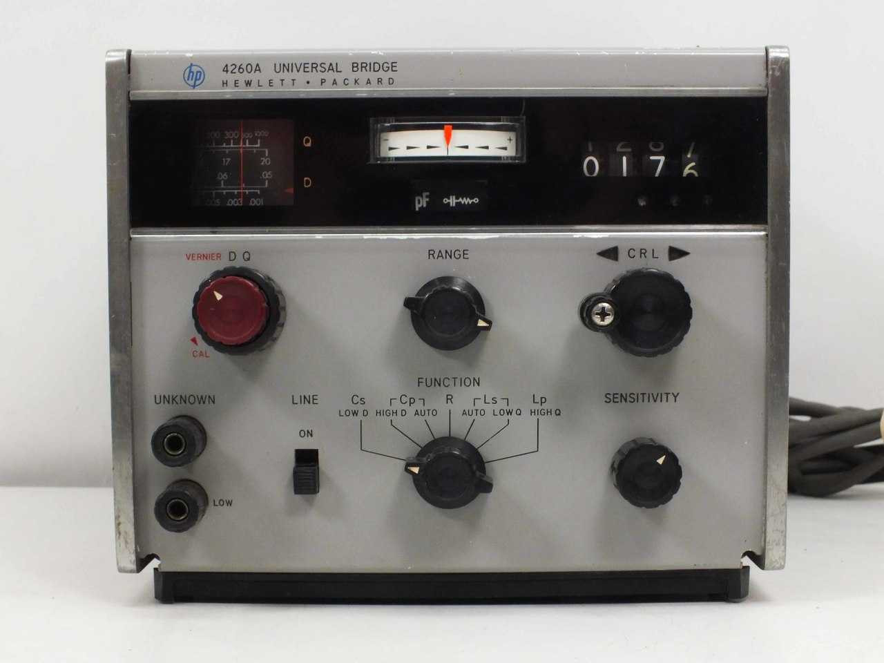 Hewlett Packard 4260A 115/230 Volts 50-60 CPS Universal Bridge