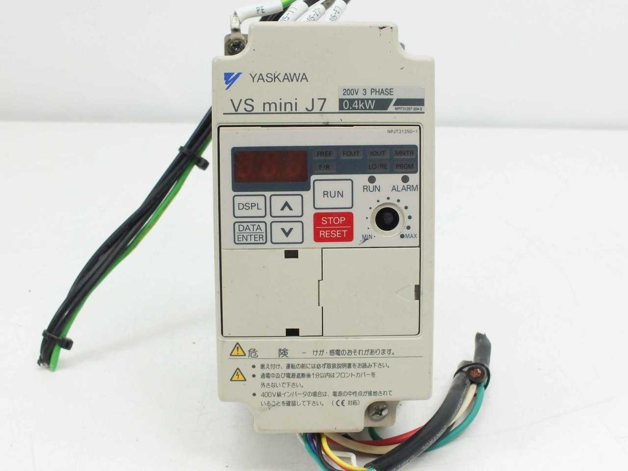 Yaskawa CIMR-J7AA20P7 VS Mini J7 3 Phase 50/60 Hz to 400 Hz Inverter