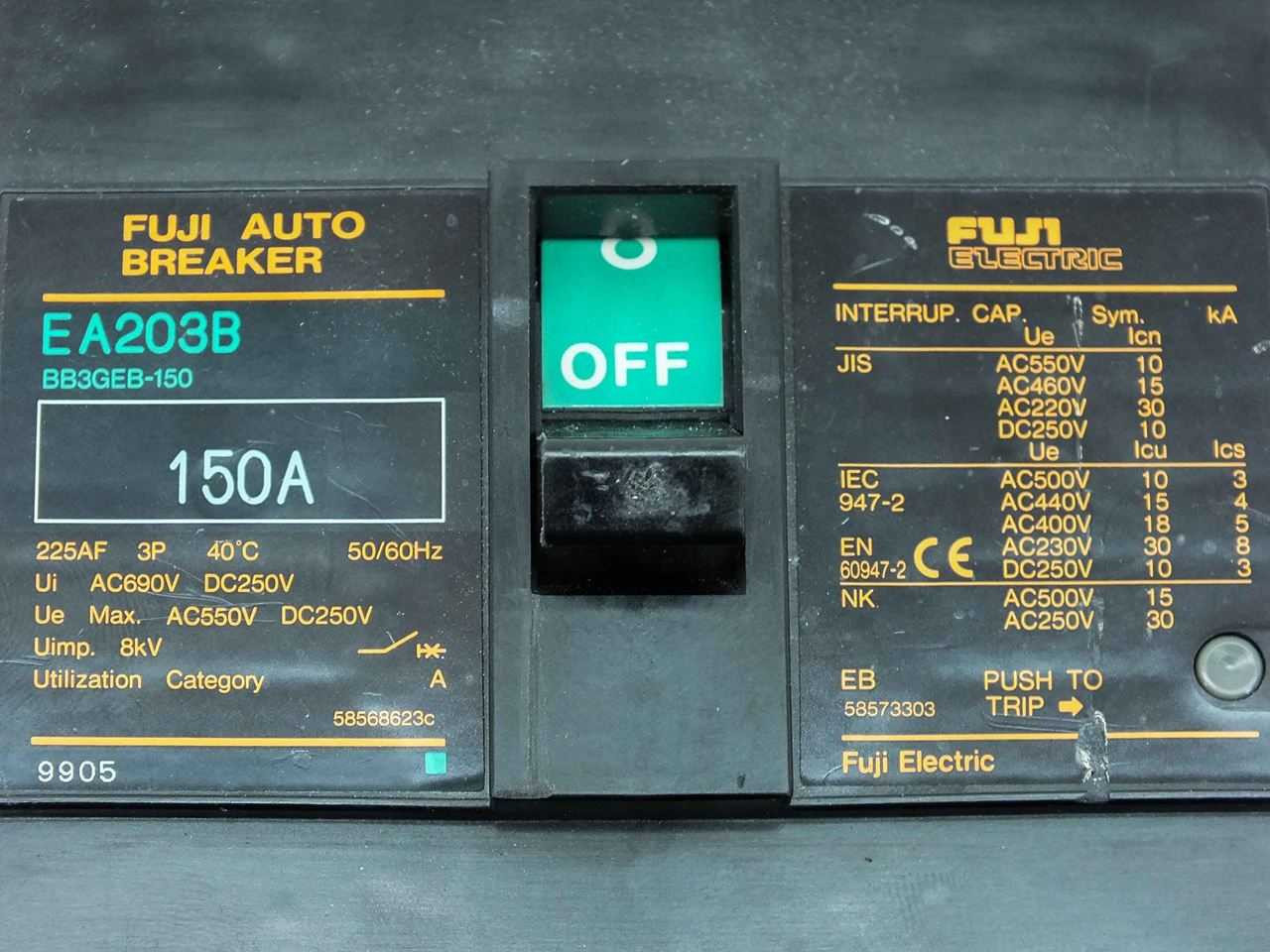 Fuji Electric EA203B 150A Fuji Auto Breaker