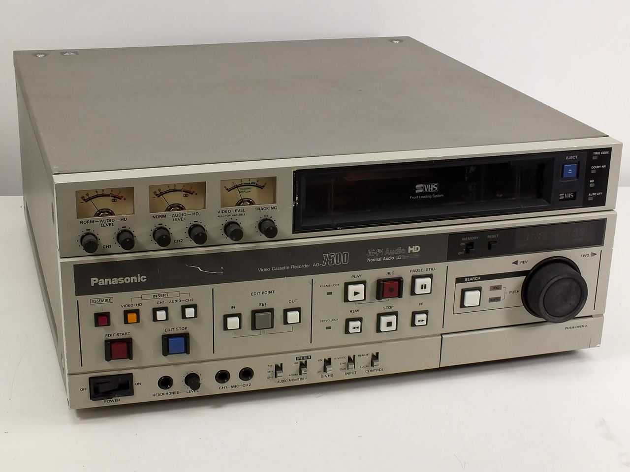 Panasonic AG-7500 Professional S-VHS / VHS Tape Cassette Recorder