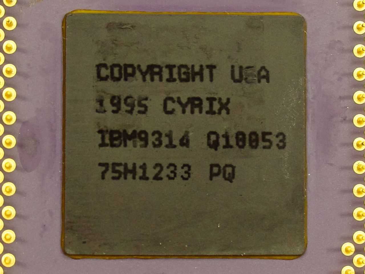 IBM IBM 6X86 CYRIX 686 IBM26 Gold Faced CPU