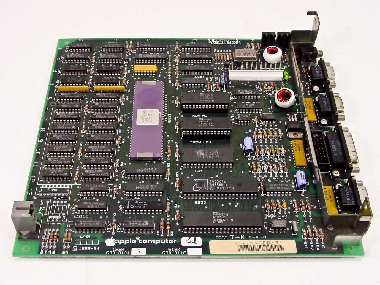Apple 630-0101 128K Macintosh Logic Board Motherboard