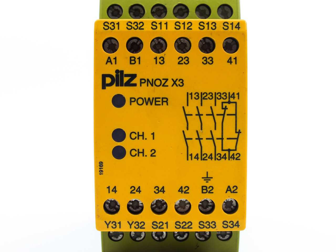 774316 Pilz - PNOZ X3 120VAC/24VAC/DC 3N/O 1N/C 1SO | Relè di sicurezza