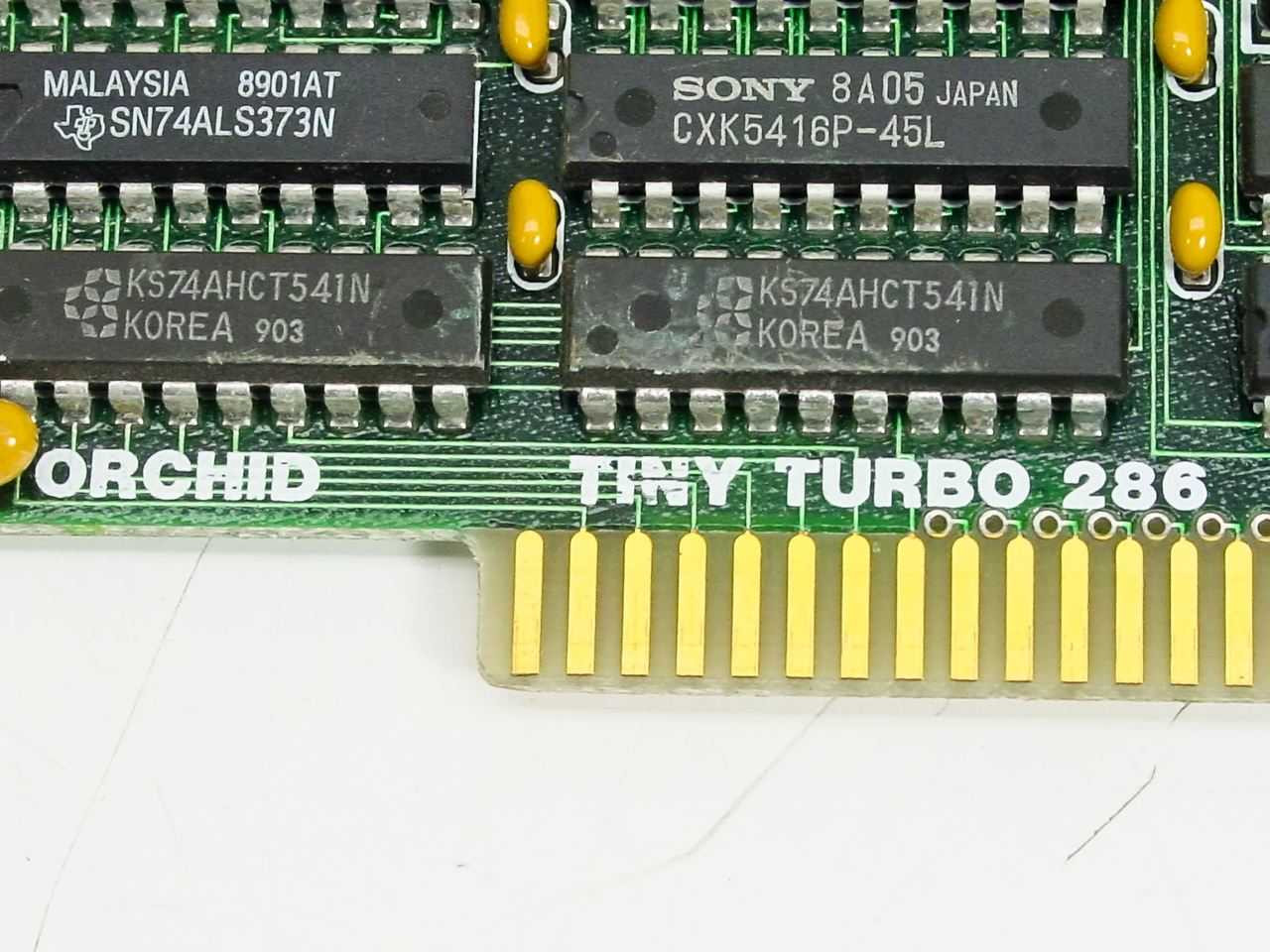 Orchid 286 Tiny Turbo 286 8 bit ISA upgrade card for 8088 CPU