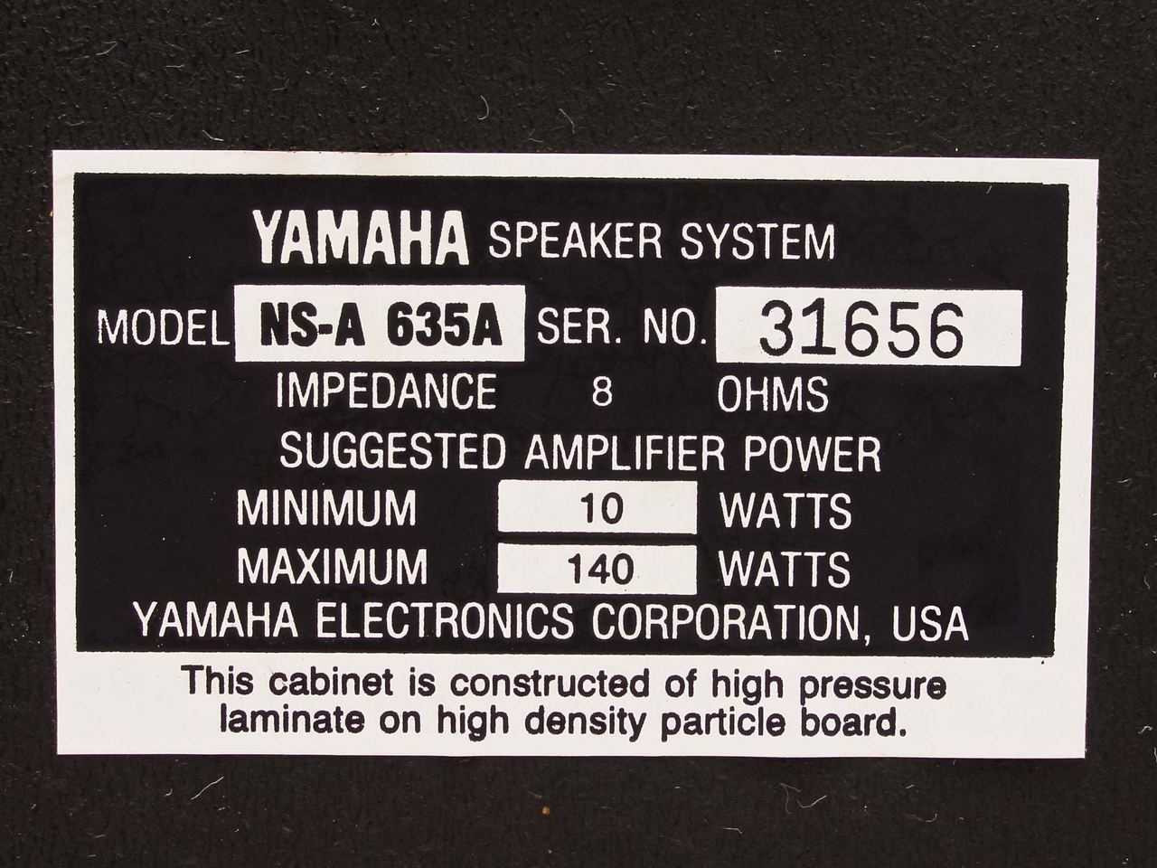 Yamaha NS-A635A Bookshelf Speakers Pair