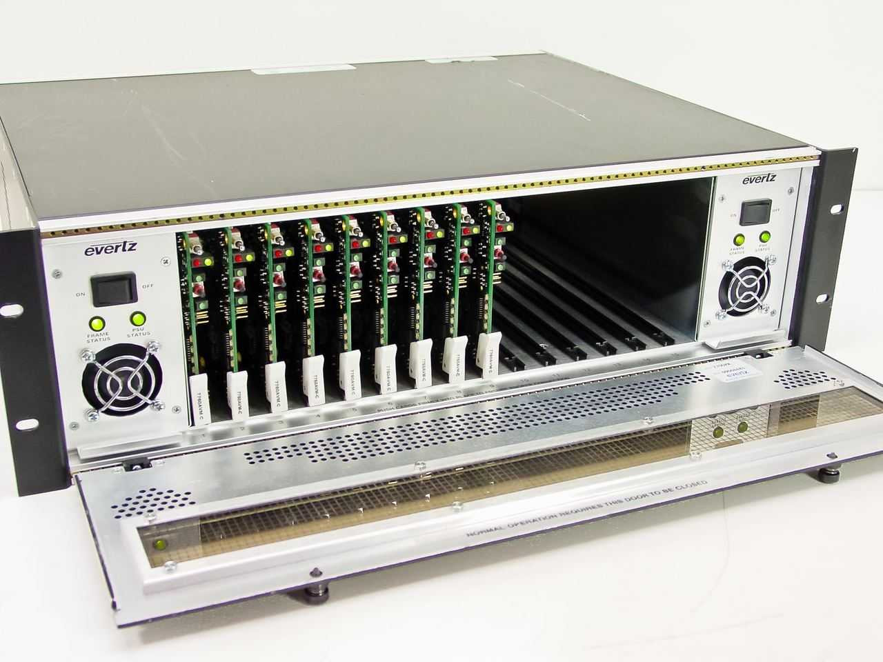 Evertz Microsystems 7700FR 19 Rack Frame with 9 7760AVM-C Cards