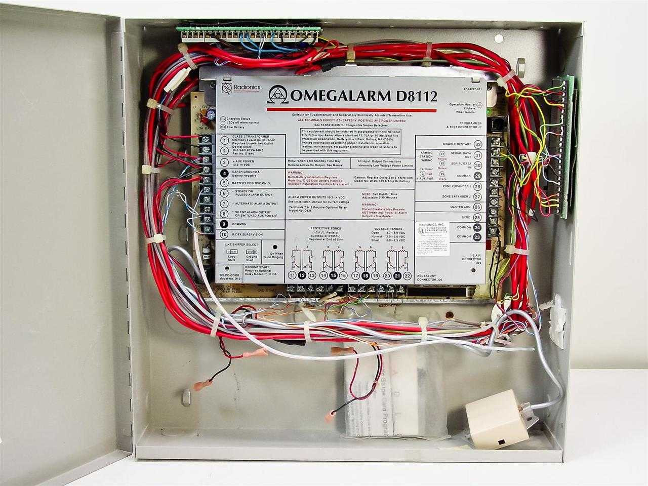 Radionics Panel Radionics Omegalarm D8112 Alarm Control Panel with Enclosure