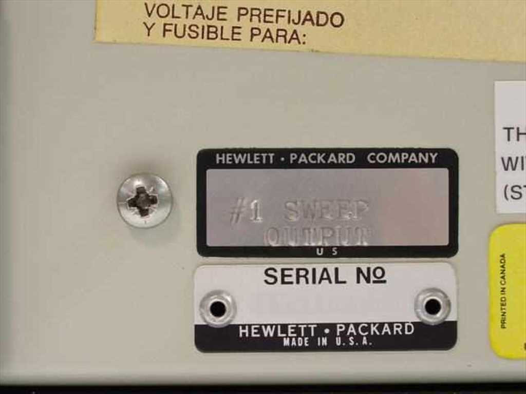 Hewlett Packard 3330B Automatic Synthesizer 1 Sweep Output w