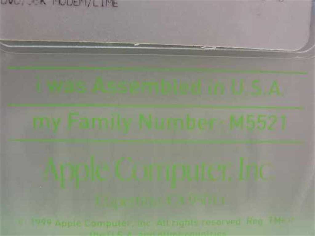 Apple M5521 iMac G3/400MHz Lime Power - Macintosh G - AS IS