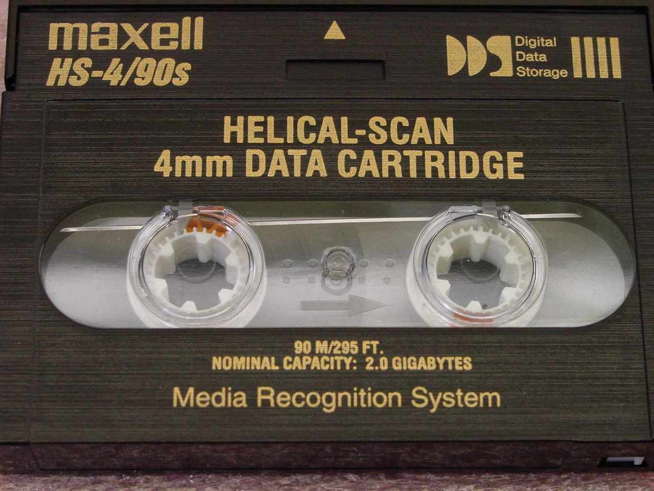 その他 HS-4/90S(D) DATA CARTRIDGE 90M/2G DDS1 Maxell HS-4/90s DAT DDS-1 Data Cartridge 2GB (Native) 4 GB