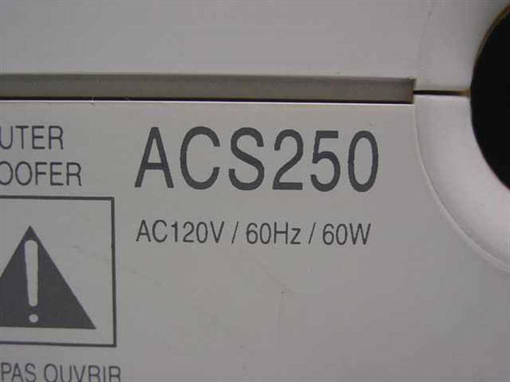 aca ページ Altec Lansing ACS250 Powered Subwoofer 60W 120V