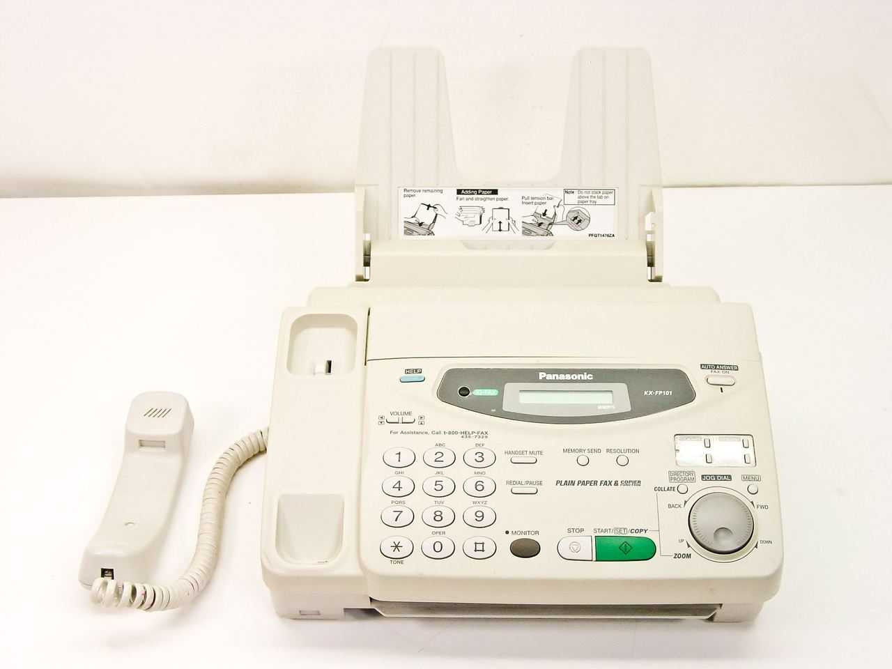 Paper Fax Copy Panasonic KX-FP101 Plain Paper Fax & Copier