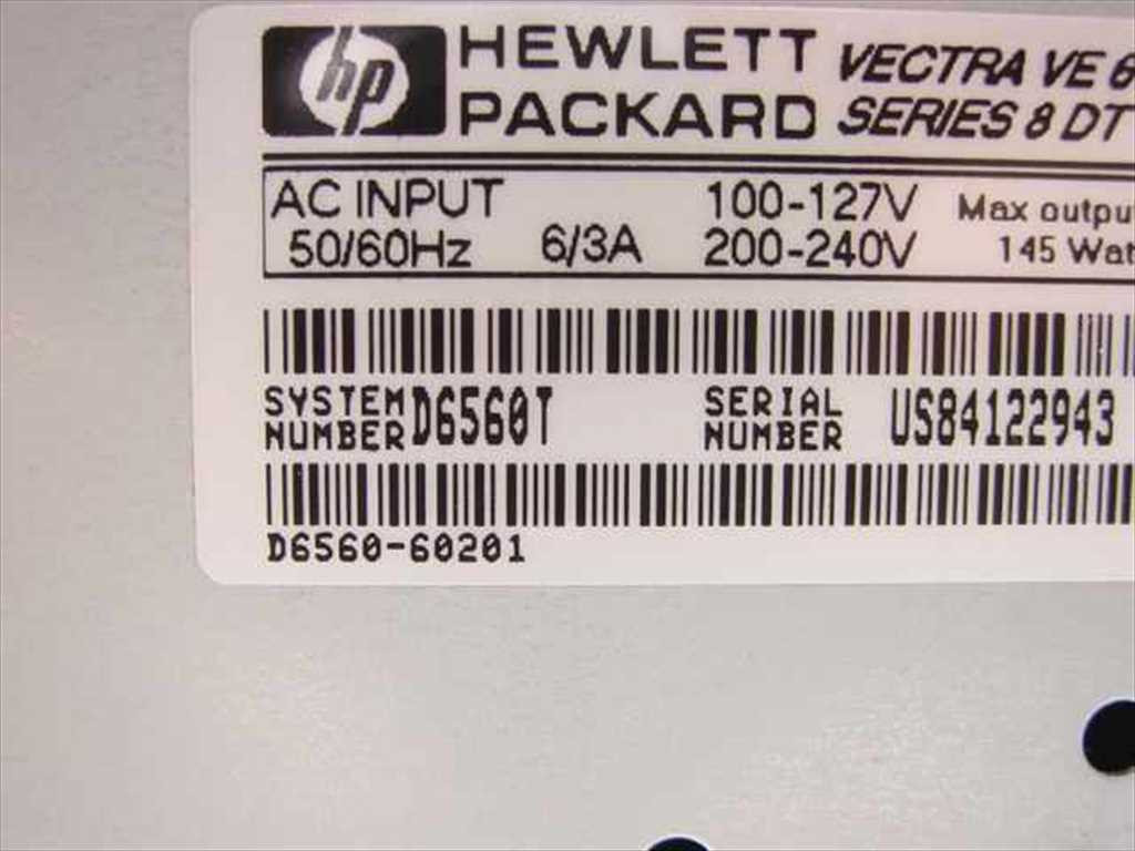 HP D6560-60201 Vectra VE 6/333 Series 8 DT PII 333 MHz, 256 MB/3 HP D6560-60201 Vectra VE 6/333 Series 8 DT PII 333 MHz, 256 MB/3