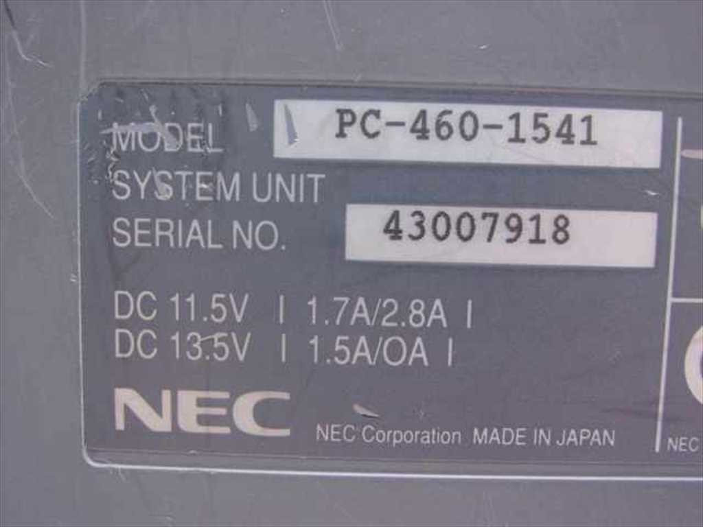 NEC PC-460-1541 Laptop Versa Computer