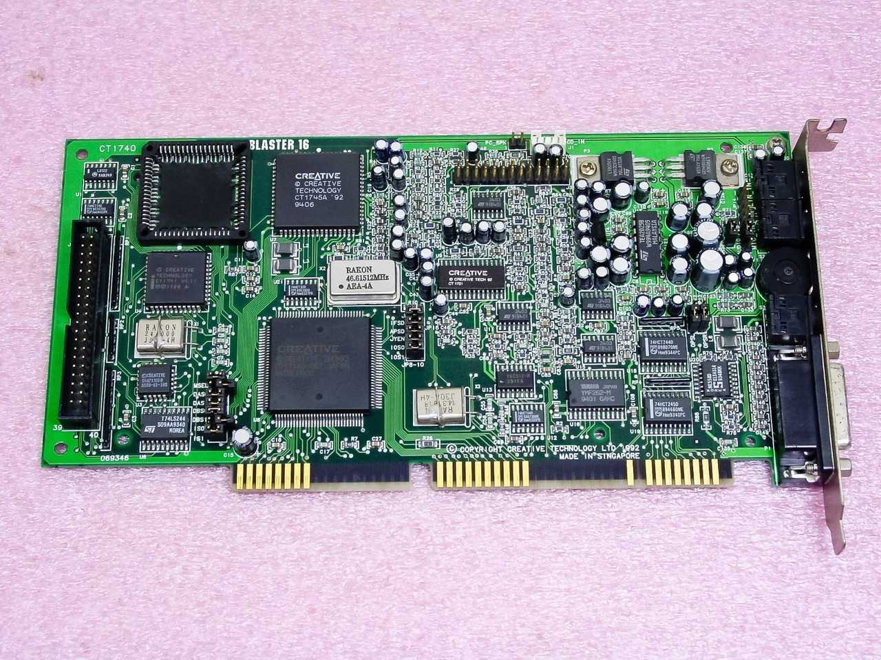 Creative Labs CT1740 Sound Blaster 16 bit ISA Sound Card