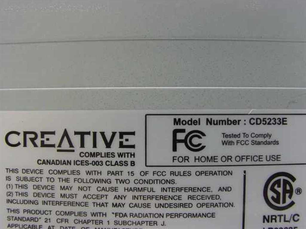 Creative Labs 52x IDE Internal CD-ROM Drive (CD5233E)