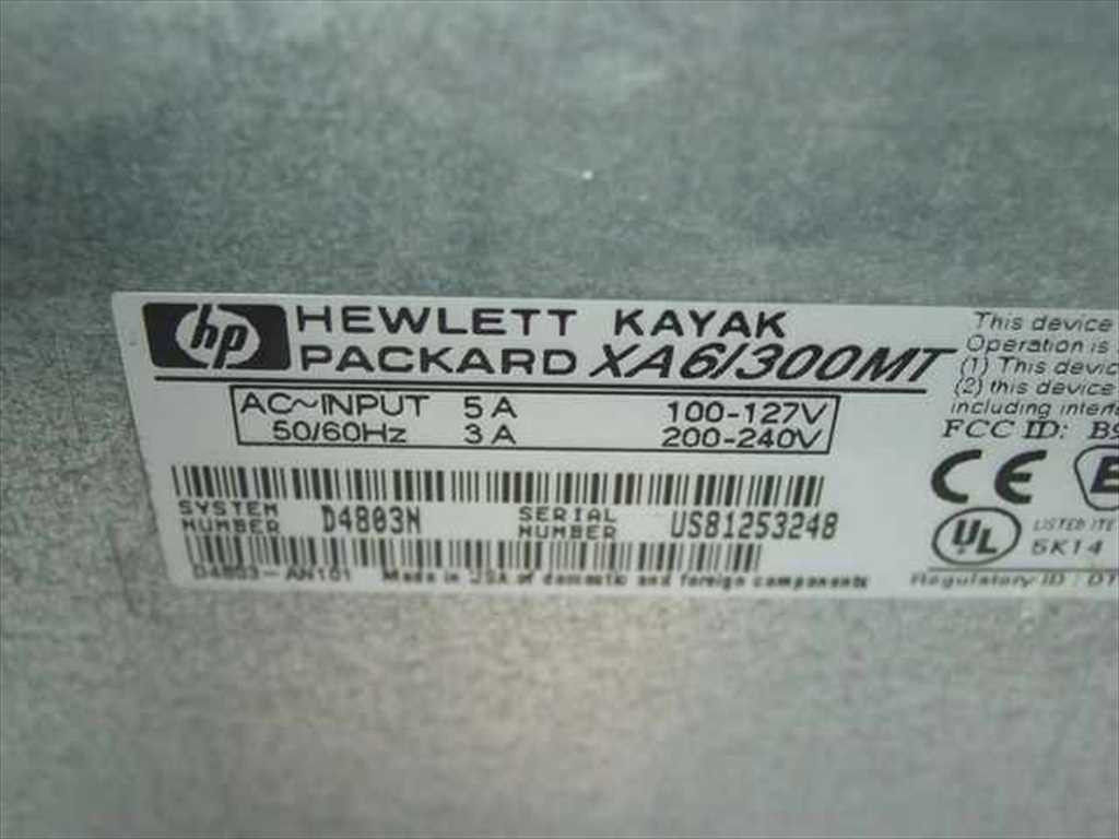 HP D5891T Vectra VL 6/350 Series 8 MT Tower Computer