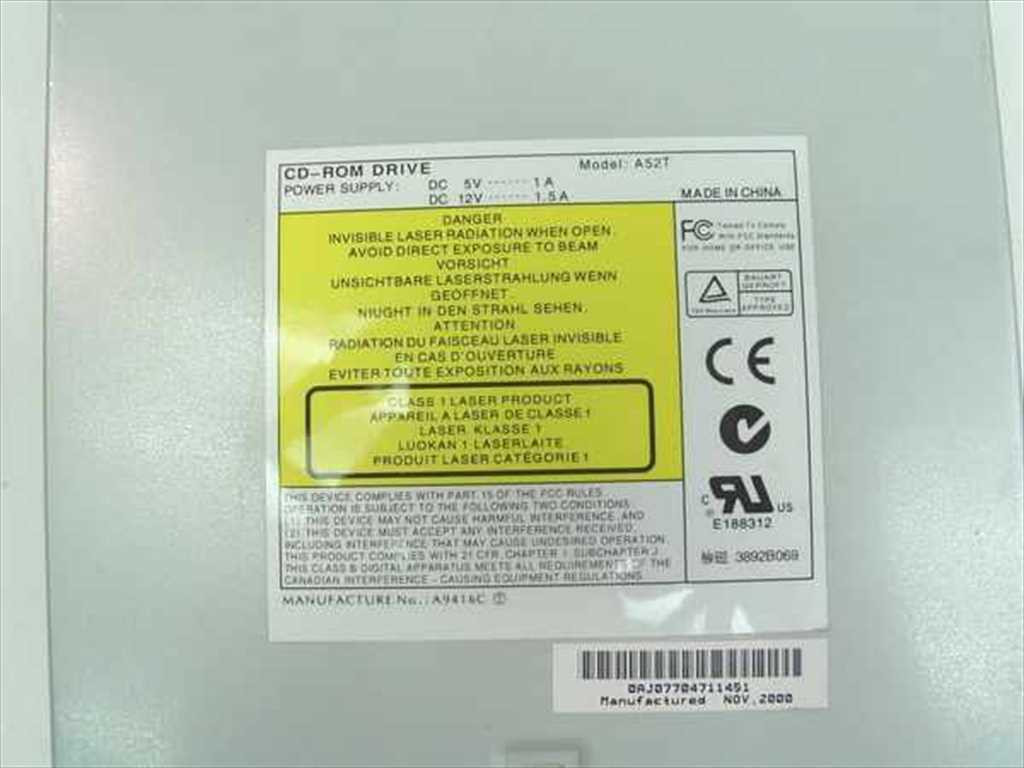 Actima 52x IDE Internal CD-ROM Drive A52T