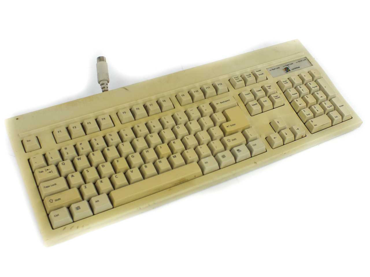 BTC LAK55XXK-A1 101-Key AT Keyboard with Windows Logo - LAK55XXXK