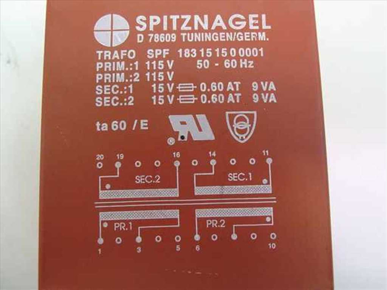 Spitznagel 0.60 Amp at 15 Volts Encapsulated Power